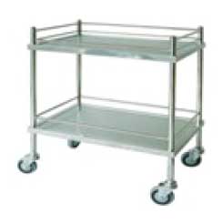 INSTRUMENT TROLLEY WITH TWO SHELF
